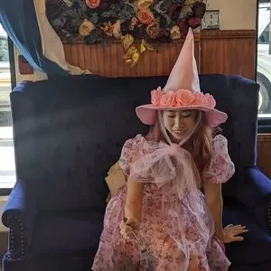 Handmade pink floral witch hat with tulle Witch Hat Pattern (Free Download!) | Keiko Lynn main image 3